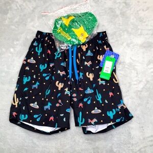 Tipsy Elves Men's Midnight Fiesta Swim Trunks Size M New